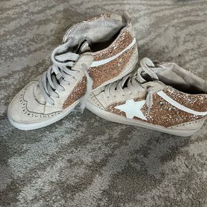Golden Glitter Star shoes